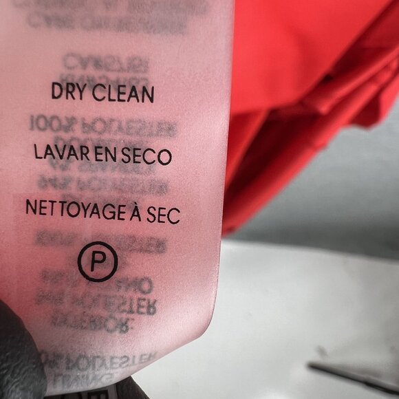 Calvin Klein Womens 8 Red Mock Neck Maxi Dress Tie Minimalist Fairy Formal Event - Picture 15 of 16